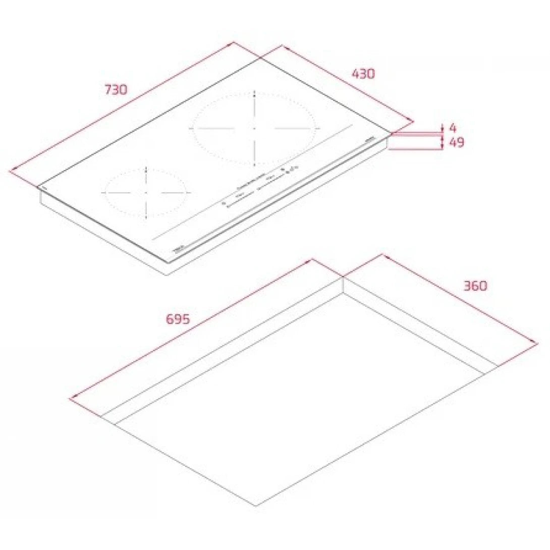 Bếp Từ Teka IZC 72610 MST BK 112500059 2 Vùng Nấu Màu Đen Lắp Âm
