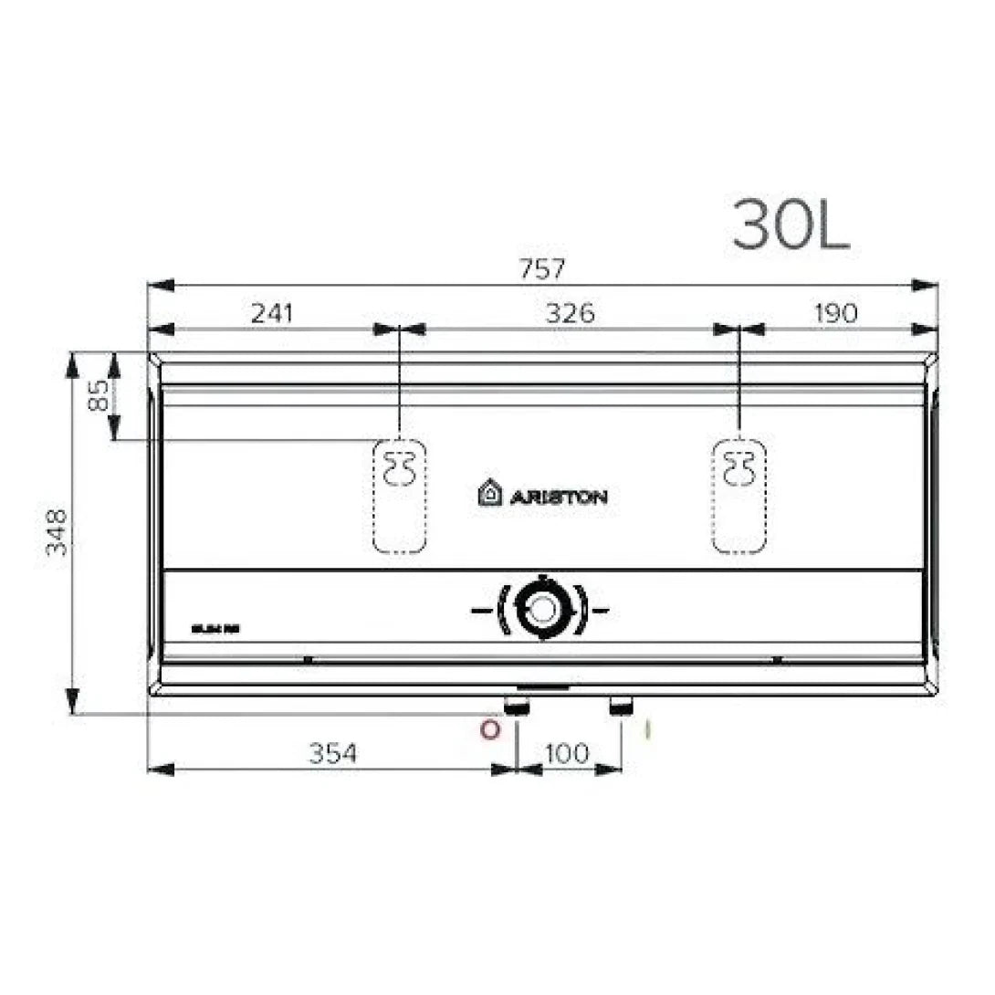 Máy Nước Nóng Ariston Slim 3 SL3 RS 30L VN 30 Lít Gián Tiếp Ngang 2500W