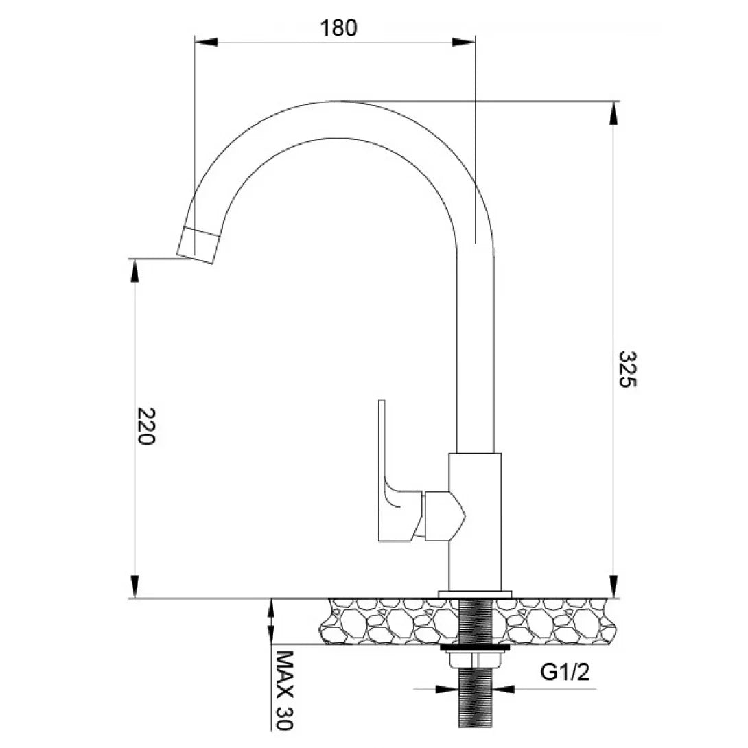 Vòi Bếp Inox Malloca K1603CL Lạnh