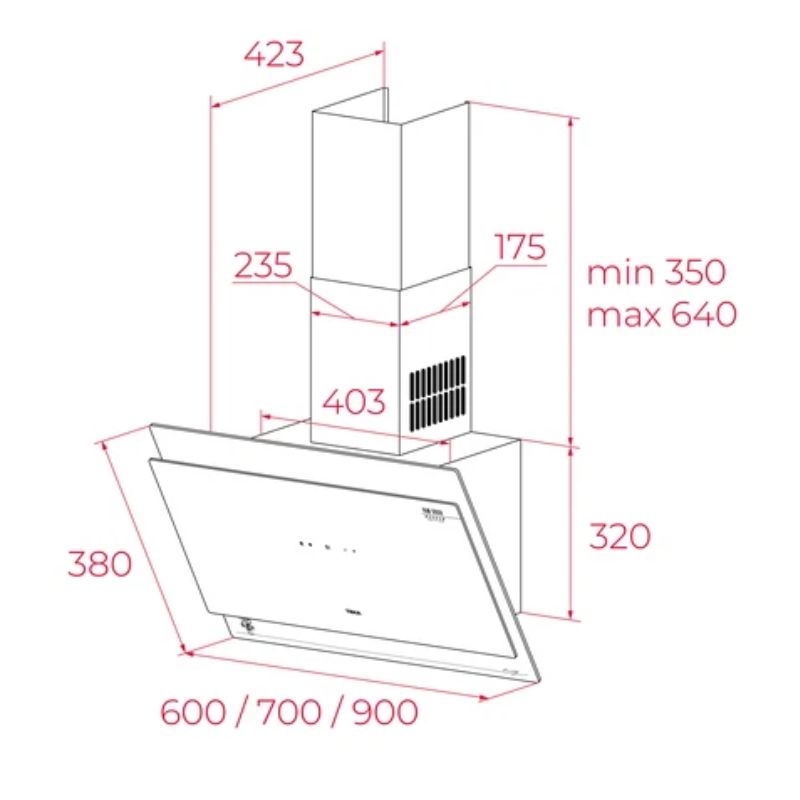 Máy Hút Mùi Áp Tường Teka DVT 68660 TOS VG 112930073