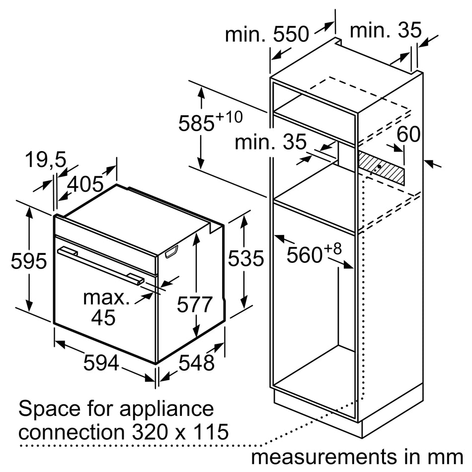 Lò Nướng Bosch HBG7341B1B Serie 8