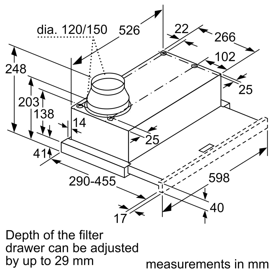Máy Hút Mùi Bosch HMH.DFM063W56B Âm Tủ Series 4