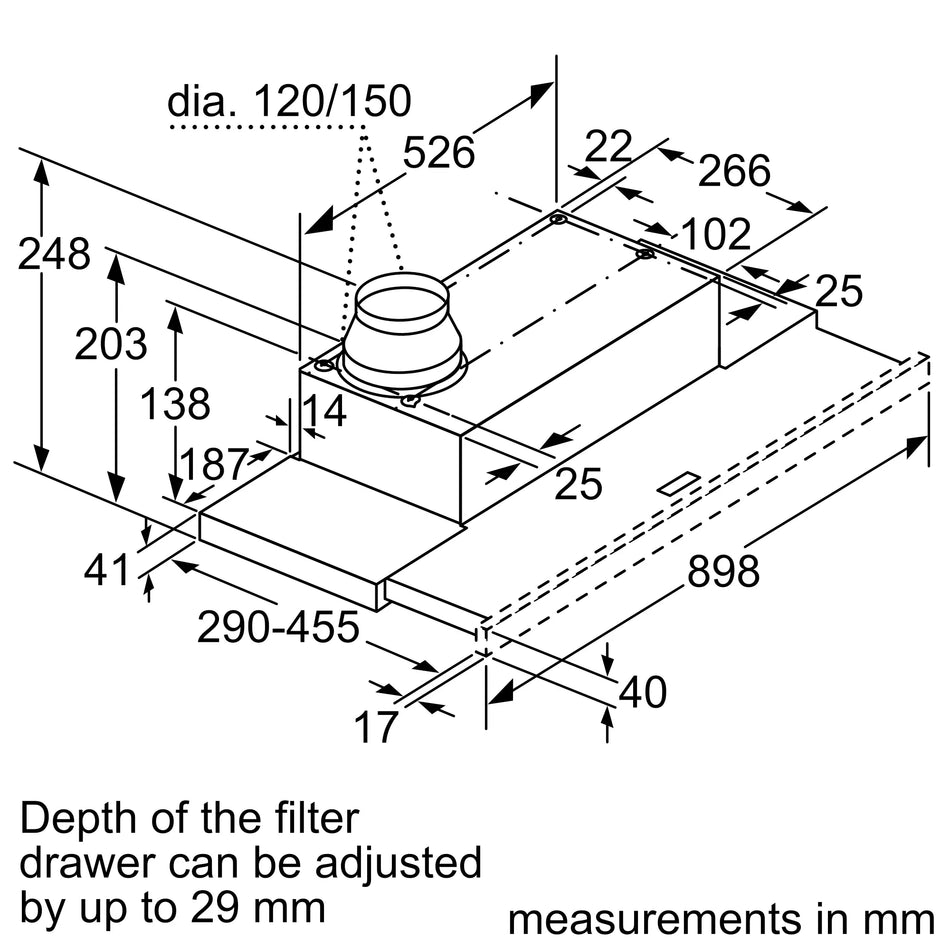 Máy Hút Mùi Bosch HMH.DFM094W53 Âm Tủ Series 4 – 90cm