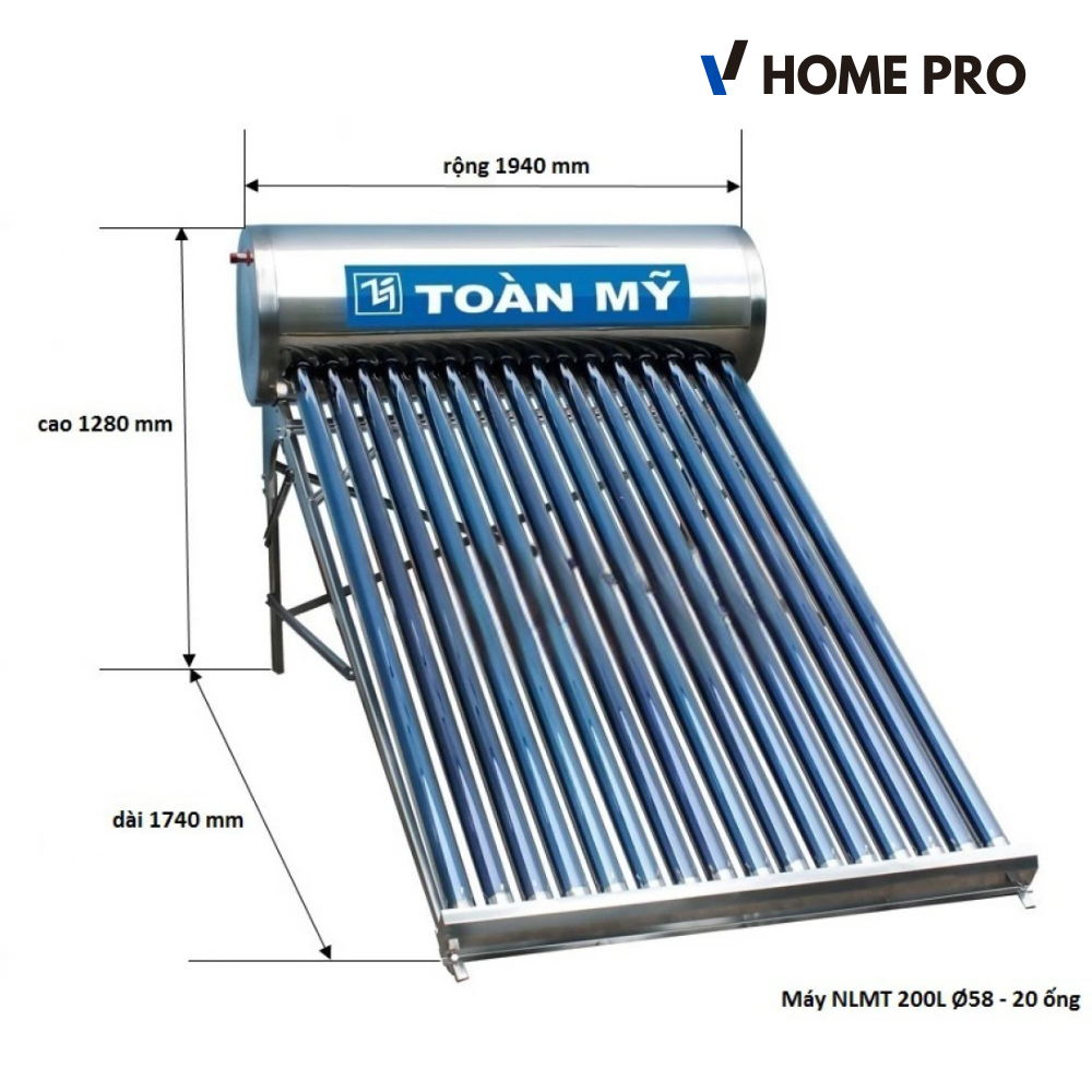 Máy Nước Nóng Năng Lượng Mặt Trời Toàn Mỹ 200L 58 - 20 I304