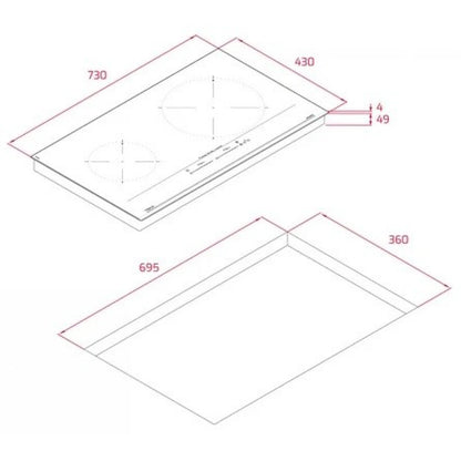 Bếp Từ Teka IZC 72610 MST BK 112500059 2 Vùng Nấu Màu Đen Lắp Âm