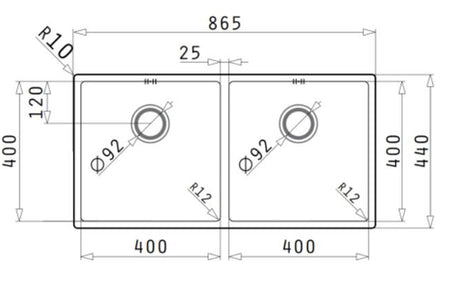 Chậu Rửa Pyramis HMH.101031401 ASTRIS (86,5X44) 2B - Bếp Việt Pro