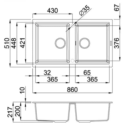 Chậu Đá Rửa Chén Malloca TITANIUM G-45073