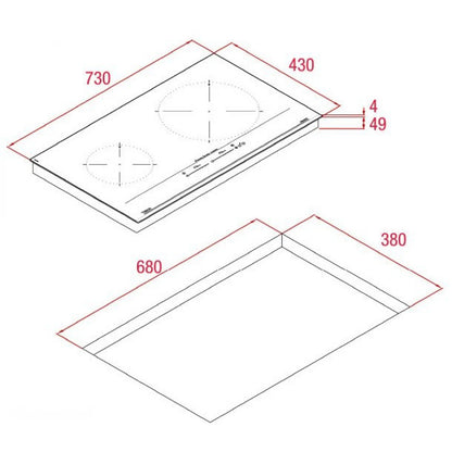 Bếp Điện Từ Đôi Teka IBC 7322 S 112510040 2 Vùng Nấu