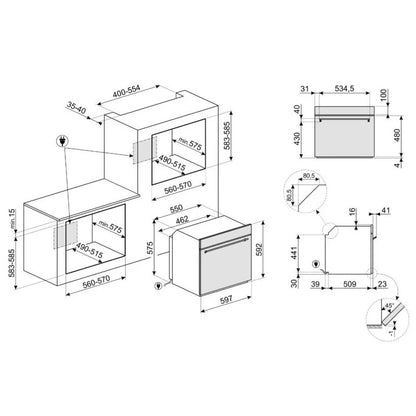Lò Nướng Đối Lưu Hafele SF6381X 536.64.753 Âm Tủ 79L
