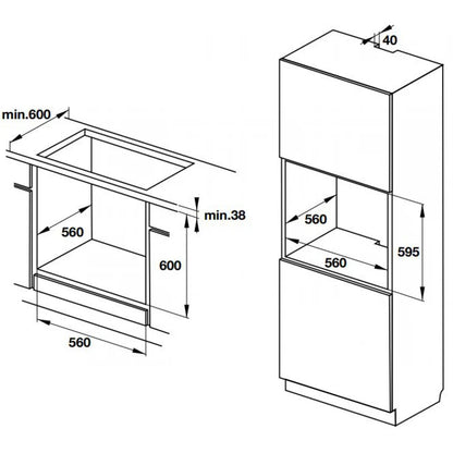 Lò Nướng Hafele HO-KT60C 534.05.571 Lắp Âm