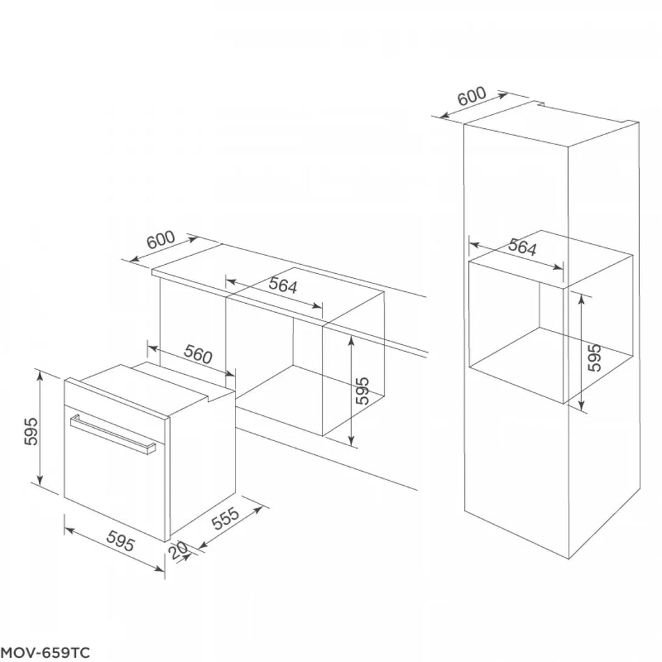 Lò Nướng Điện Malloca MOV-659TC Âm Tủ