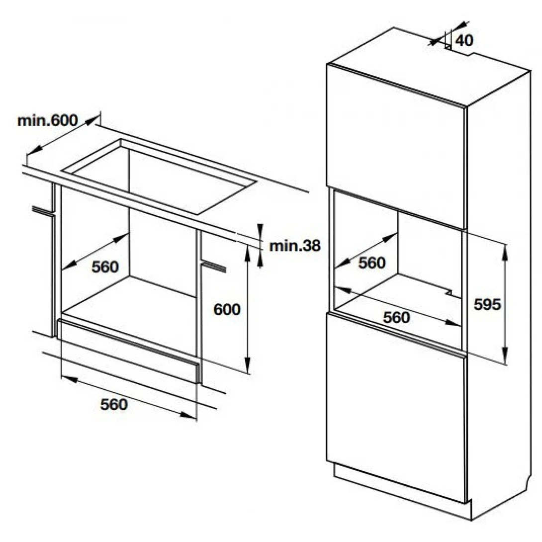 Lò Nướng Hafele HO-K60B 534.05.581 Lắp Âm