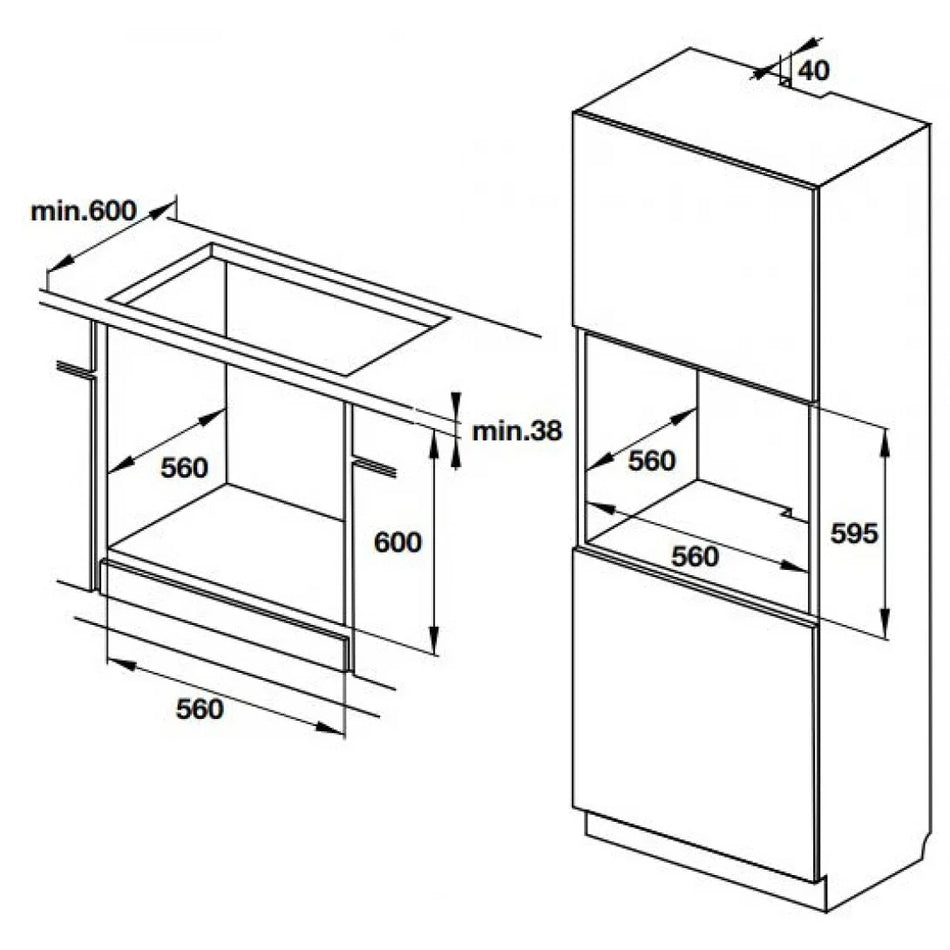 Lò Nướng Hafele HO-K60B 534.05.581 Lắp Âm