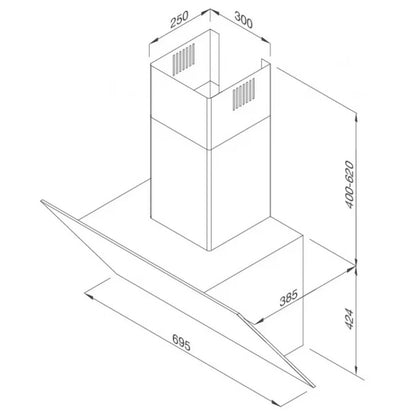 Máy Hút Khói Khử Mùi Malloca MC 9086HS Áp Tường Nghiêng
