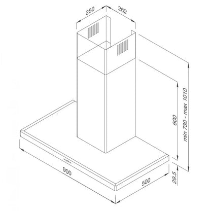 Máy Hút Khói Khử Mùi Malloca SLIM K1522 Áp Tường