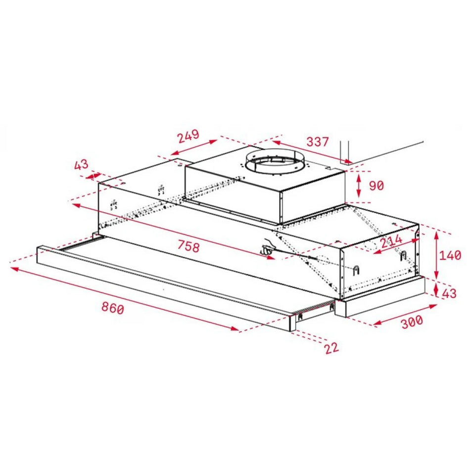 Máy Hút Mùi Teka CNL 9610 Âm Tủ 40436850 - Dạng Kéo