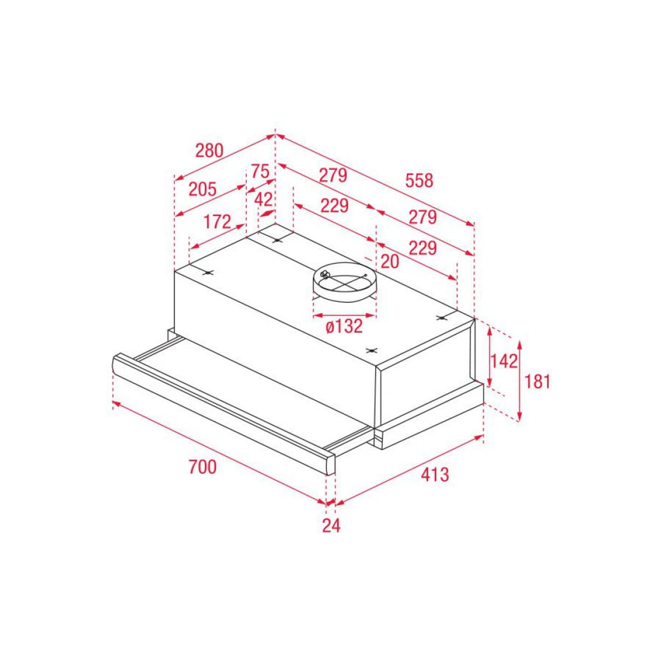 Máy Hút Mùi Teka TL 7310 113080003 Âm Tủ