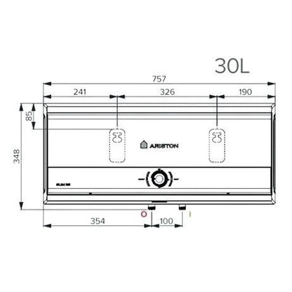 Máy Nước Nóng Ariston Slim 3 SL3 RS 30L VN 30 Lít Gián Tiếp Ngang 2500W