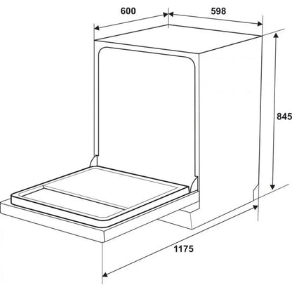 Máy Rửa Chén Hafele HDW-F605B 535.29.660 Độc Lập Màu Đen 15 Bộ
