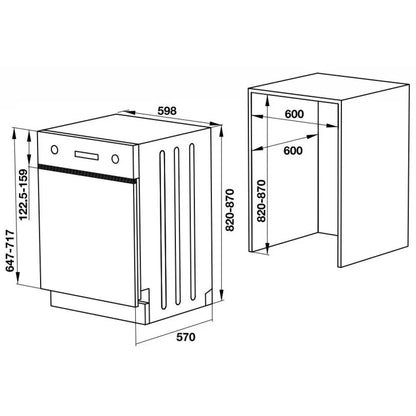 Máy Rửa Chén Bán Phần Hafele HDW-HI60B 533.23.210