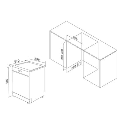Máy Rửa Chén Malloca WQP12-J7309E E5 Âm Tủ