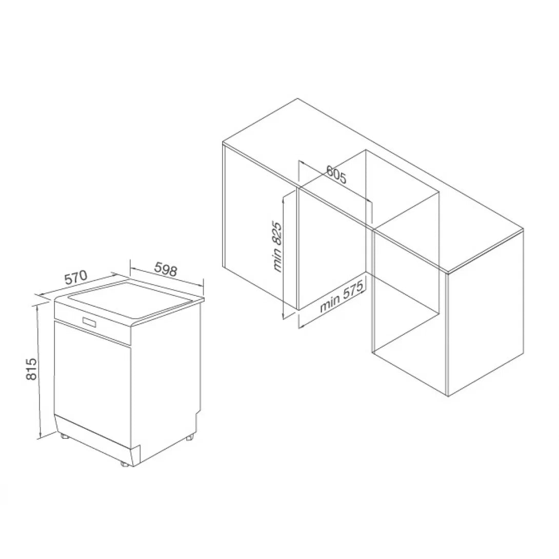Máy Rửa Chén Malloca WQP12-J7309K E5 Âm Tủ