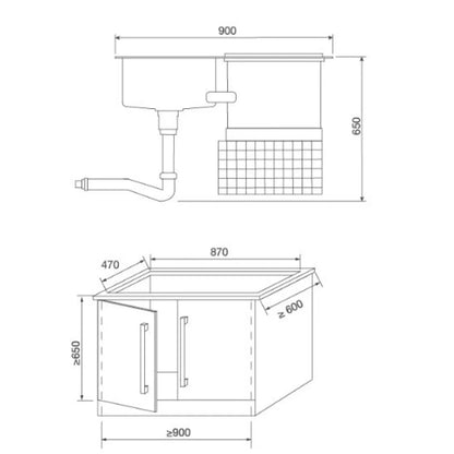 Máy Rửa Chén Tích Hợp WQP6-890F4 Malloca