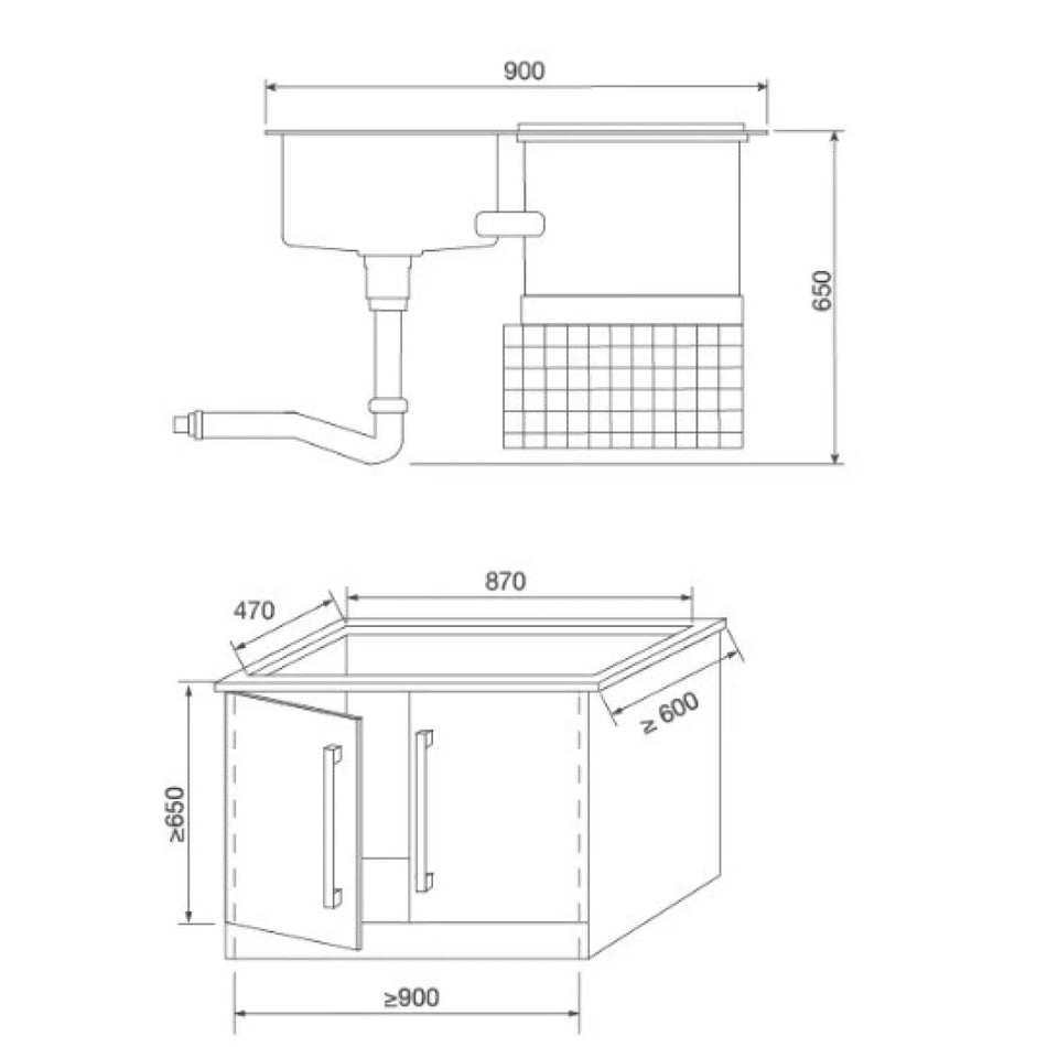 Máy Rửa Chén Tích Hợp WQP6-890F4 Malloca