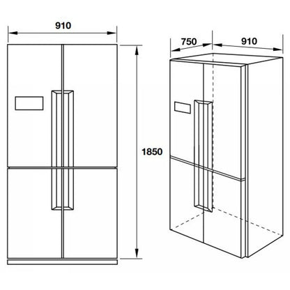 Tủ Lạnh Hafele HF-SBSIB 539.16.230 Side By Side