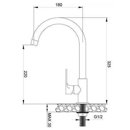 Vòi Bếp Inox Malloca K1603CL Lạnh