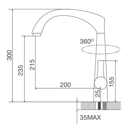 Vòi Bếp Inox Malloca K151T Nóng Lạnh