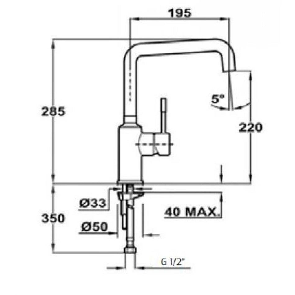Vòi Bếp Teka Frame 509150210 Nóng Lạnh