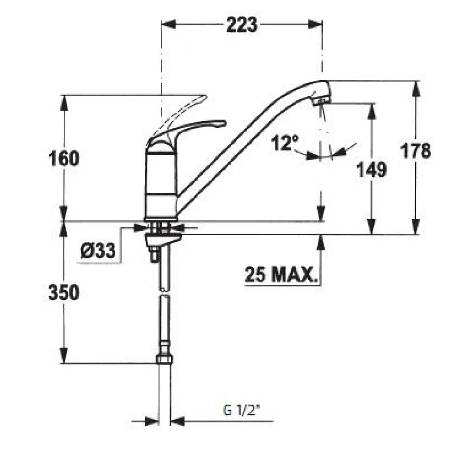 Vòi Bếp Teka MTP 913 469130210 Nóng Lạnh