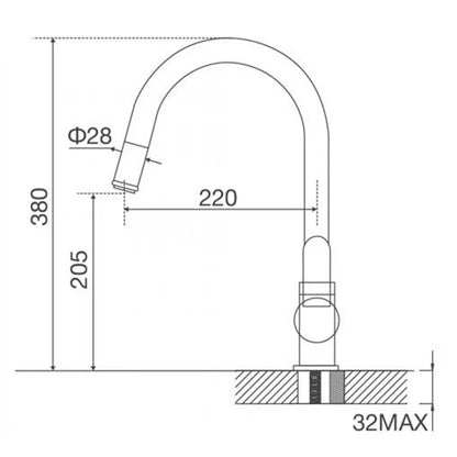 Vòi Bếp Malloca K119T3 Nóng Lạnh