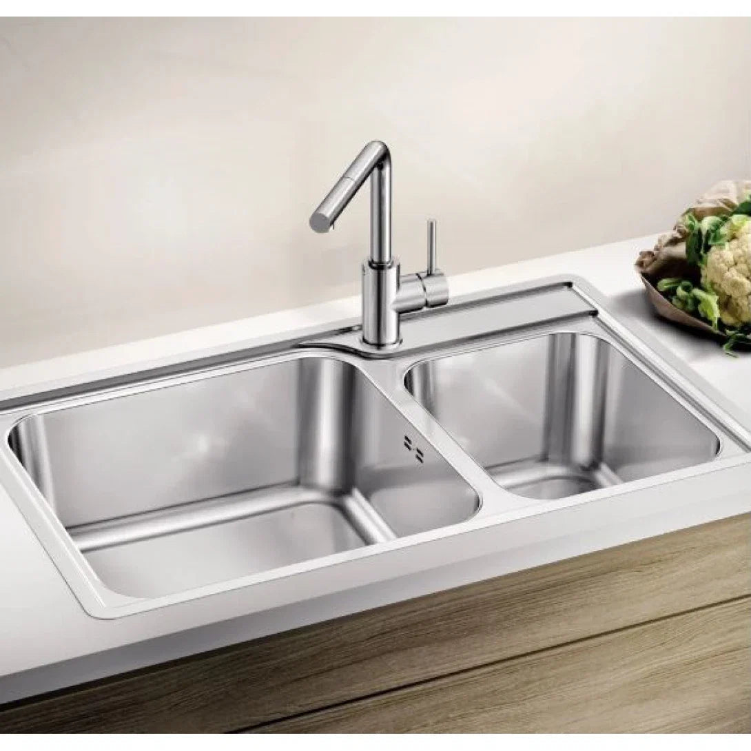 Chậu Bếp Hafele Blanco - LEMIS XL 8-IF 570.27.189 Hai Hộc Inox 304 - Bếp Việt Pro