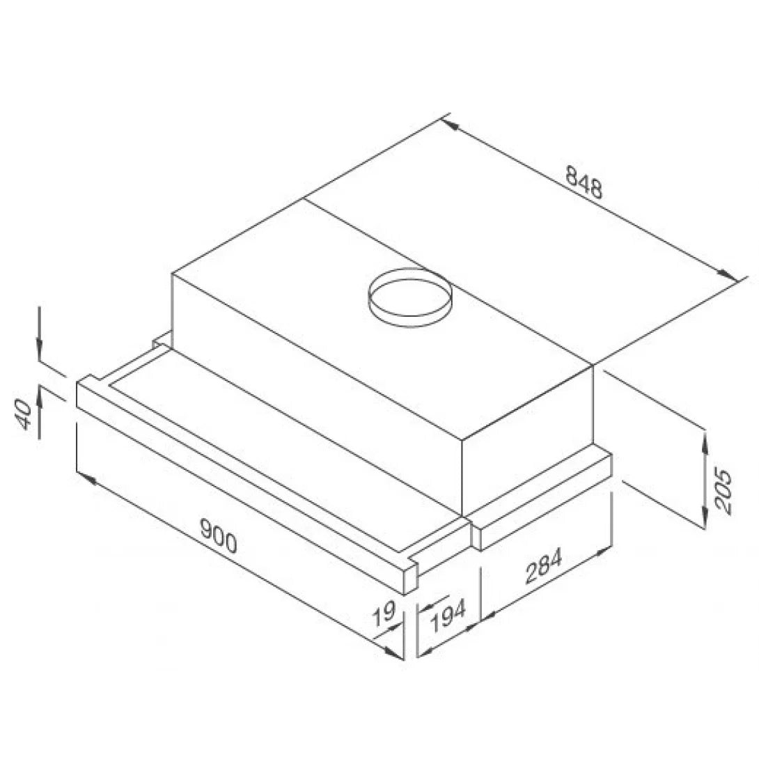 Máy Hút Khói Khử Mùi Malloca MH 90SMC Âm Tủ Rộng 90cm