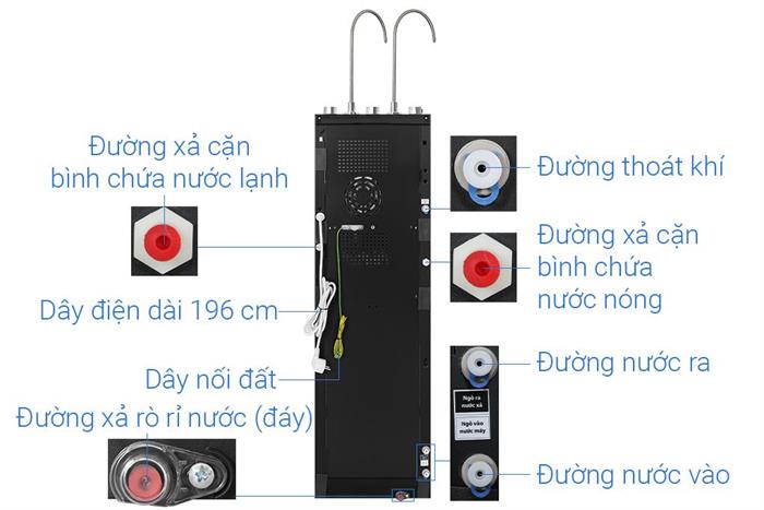 Máy lọc nước RO nóng nguội lạnh Hydrogen Toshiba TWP-WA2SVN(K) 10 lõi
