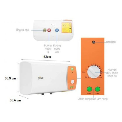 Máy Nước Nóng Ferroli Verdi Te 15L Gián Tiếp 3 Công Suất