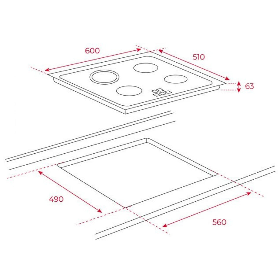 Bếp Điện Teka TZ 6415 40239040 4 Vùng Nấu