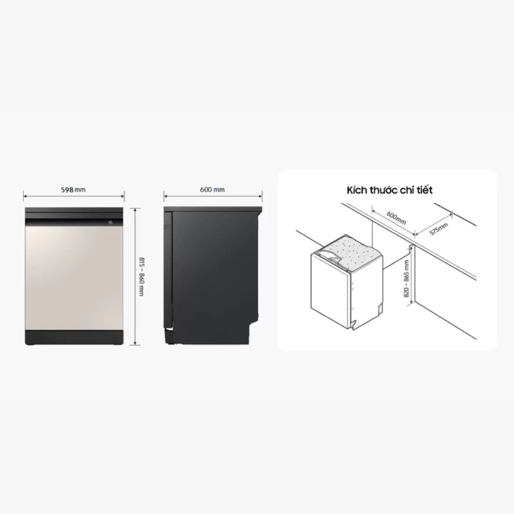 Máy rửa bát Bespoke Samsung DW60CB750FAPSV