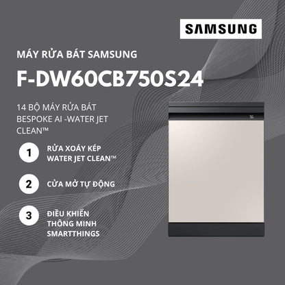 Máy rửa bát Bespoke Samsung DW60CB750FAPSV