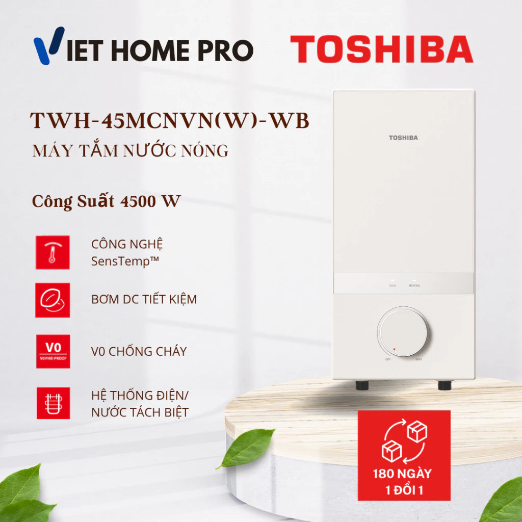 Máy Nước Nóng Trực Tiếp Toshiba 4500W TWH-45MCNVN(W)-WB
