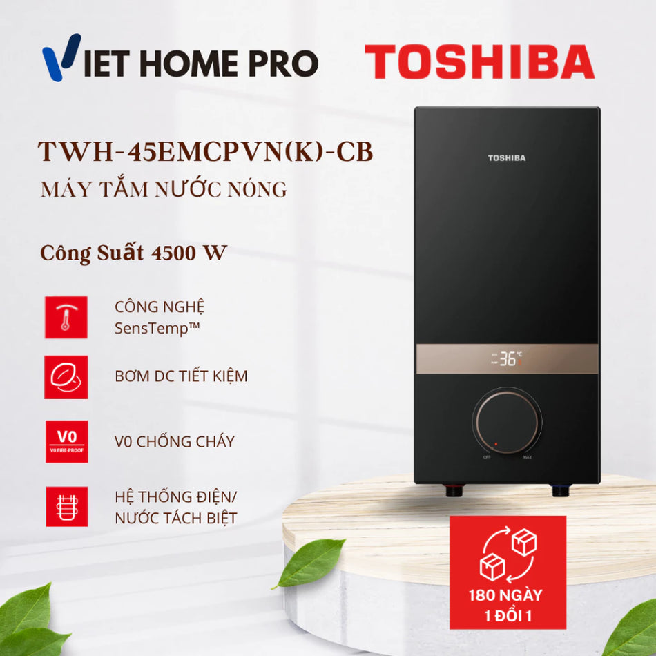 Máy Nước Nóng Trực Tiếp Toshiba 4500W TWH-45EMCPVN(K)-CB